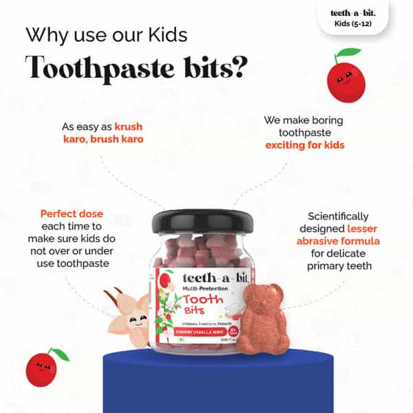 Buy TEETH-A-BIT KIDS MULTI-PROTECTION CHERRY VANILLA MINT TOOTH BITS ...