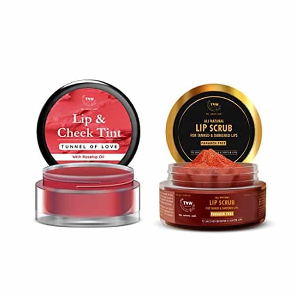 Tnw The Natural Wash Lip Care Combo Lip Scrub 25G + Tunnel Of Love Lip & Cheek Tint Red | 5G