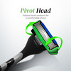 Letsshave Pro 6 Sensitive Face & Body Shaving Razor Blade Refills/Cartridges -Pack Of 4