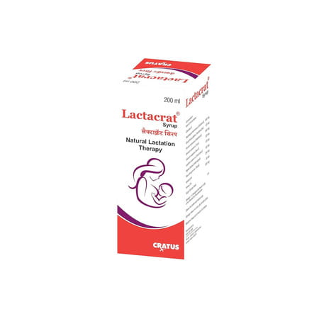 Cratus Lactacrat Syrup 200ml Increases Breast Feeding Milk Production For Women Saunf (Pack Of 4)