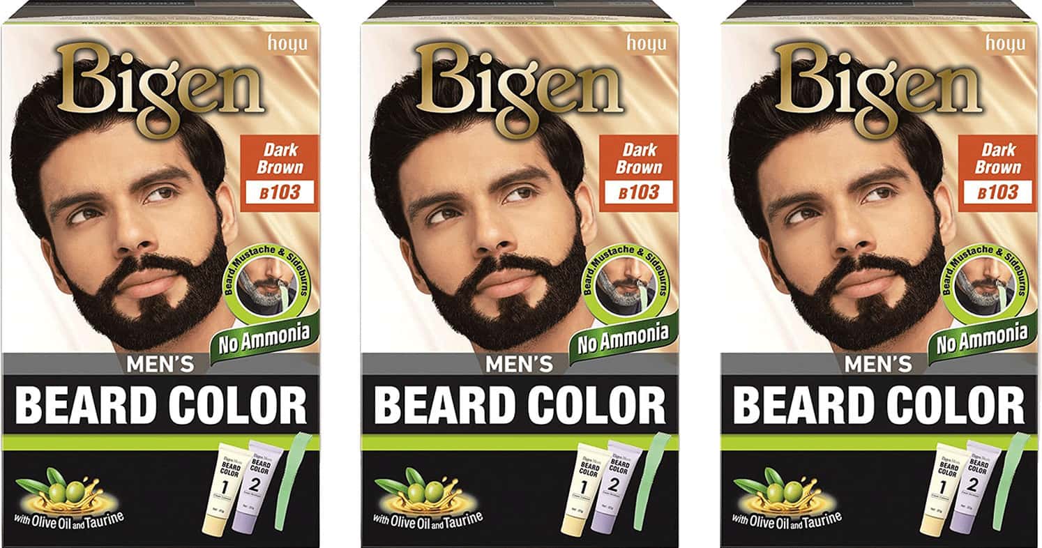 Bigen Men's Beard Color Dark Brown B103 40g (pack Of 3)
