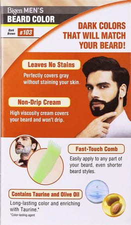 Bigen Men'S Beard Color Dark Brown B103 40g (Pack Of 3)
