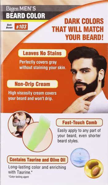 Bigen Men's Beard Color Dark Brown B103 40G (Pack Of 3)