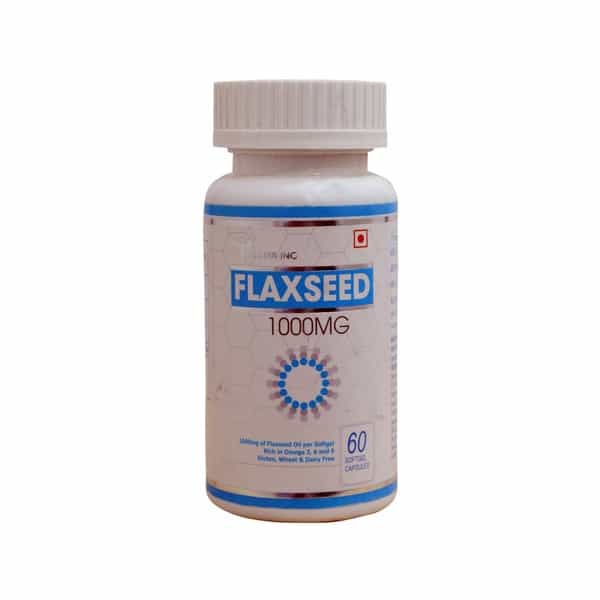 Veena Inc 1000 Mg Flax Seed Capsules Bottle Of 60