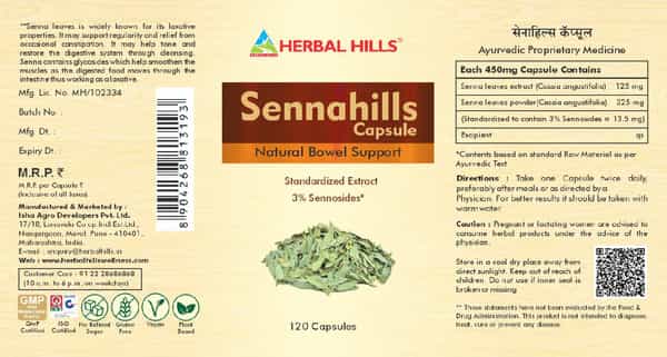 Herbal Hills Sennahills - 120 Capsule