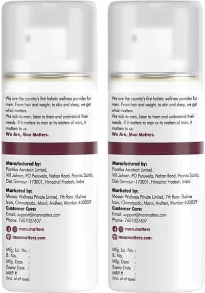 Man Matters Lidocaine Endure Delay Spray For Men 20G | Pack Of 2