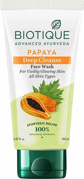 Biotique Bio Papaya Deep Cleanse Face Wash Visible Glowing Skin - 150 Ml