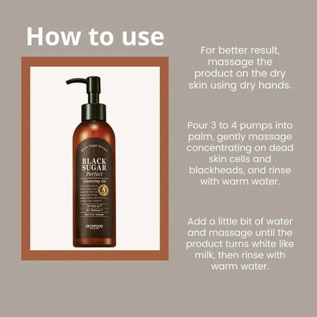 Skinfood Black Sugar Perfect Cleansing Oil - Face Cleanser - 200ml