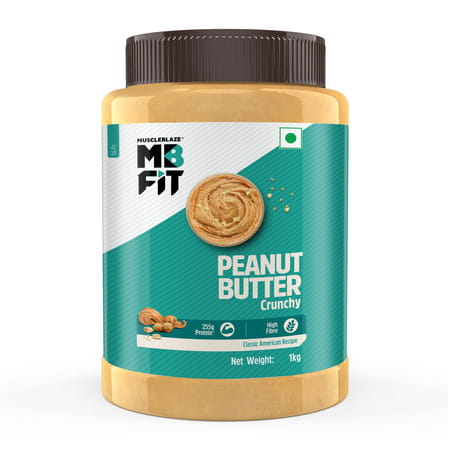 Muscleblaze Classic Peanut Butter With Omega 3 & 6 | Crunchy | 26 G Protein | 1 Kg