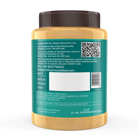 Muscleblaze Classic Peanut Butter With Omega 3 & 6 | Crunchy | 26 G Protein | 1 Kg