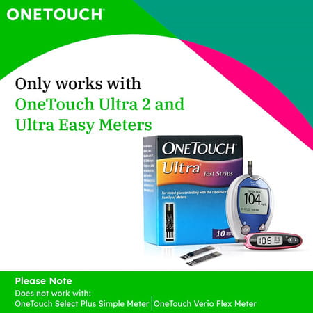Onetouch Ultra 100 Test Strips (50 Pck 2) With Ultrasoft 2 (Pack Of 2) 25 Lancets