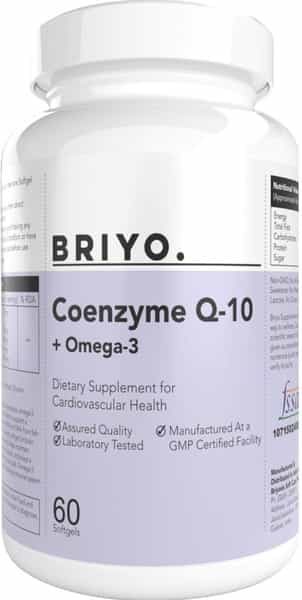 Briyo Coenzyme Q-10 Plus Omega 3 - 60 Softgels Bottle