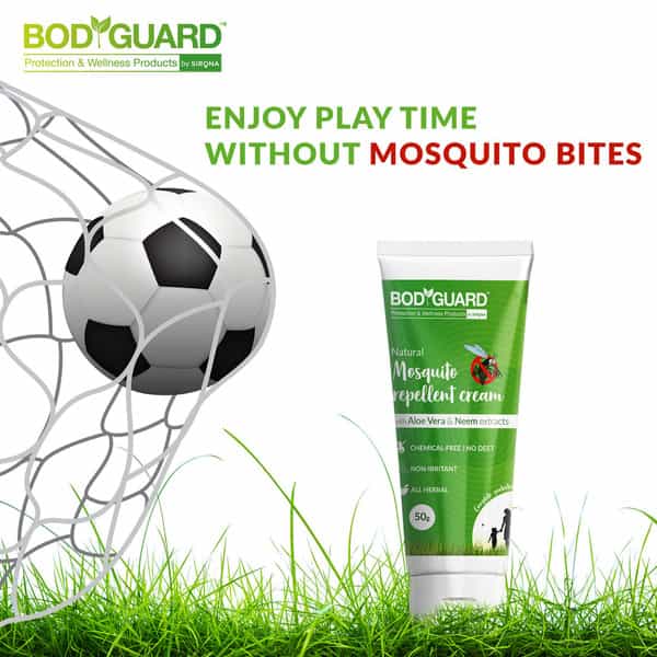 Bodyguard Natural Mosquito Repellent Cream With Aloe Vera And Neem Extracts - 100 Gm