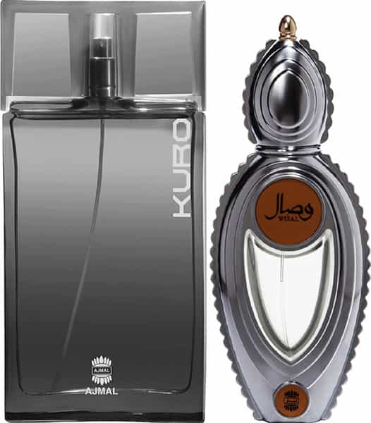 Ajmal Kuro Edp Spicy Perfume 90Ml For Men And Wisal Edp Floral Perfume 50Ml For Women
