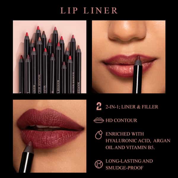 Manish Malhotra Beauty By Myglamm Lip Liner And Filler -Fierce Red