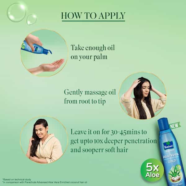 Parachute Advansed Aloe Vera Gold Coconut Hair Oil Makes Hair Sooperr Soft 150Ml