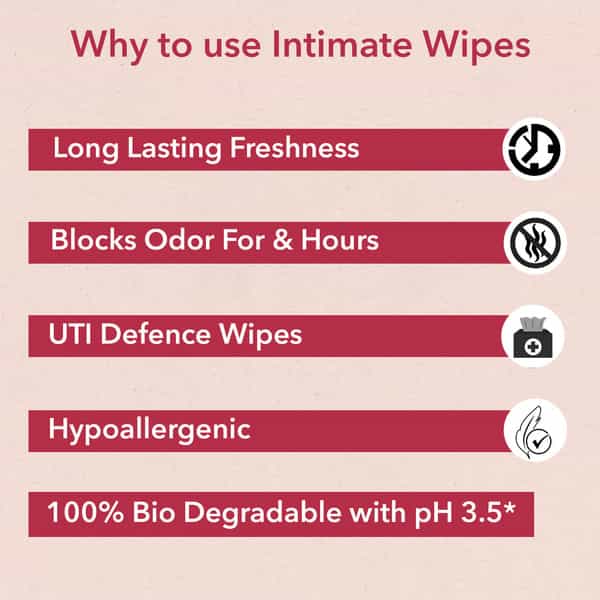 Sheneed Feminine Intimate Wipes With Chamomile Flower Extract & Vitamin E Oil -10 Wipes