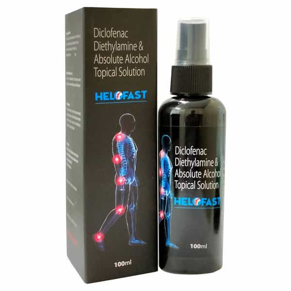 Helofast Advance Fast Pain Relief | Virgin Linseed Oil & Menthol Gel Spray Bottle