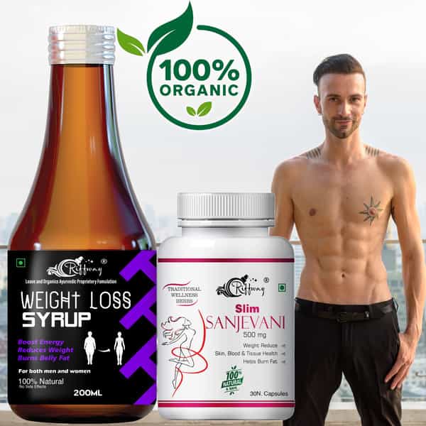 Weight Loss Syrup & Slim Sanjevani Capsules - 100% Ayurvedic (200Ml+30Capsules)