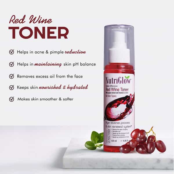 Nutriglow Natural's Advanced Pro Formula Set Of 2 Papaya Facial Kit 60Gm & Red Wine Toner 100Ml