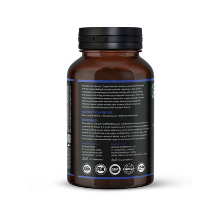 Denzour Nutrition Oxygen+ Capsules | Supports Energy | Focus & Mental Clarity | 60 Veg Capsules
