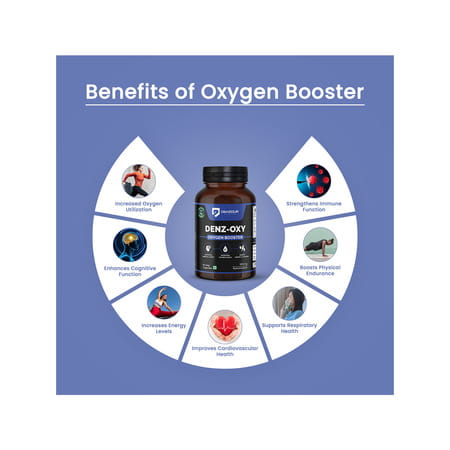 Denzour Nutrition Oxygen+ Capsules | Supports Energy | Focus & Mental Clarity | 60 Veg Capsules