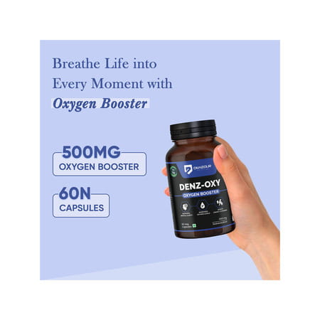 Denzour Nutrition Oxygen+ Capsules | Supports Energy | Focus & Mental Clarity | 60 Veg Capsules