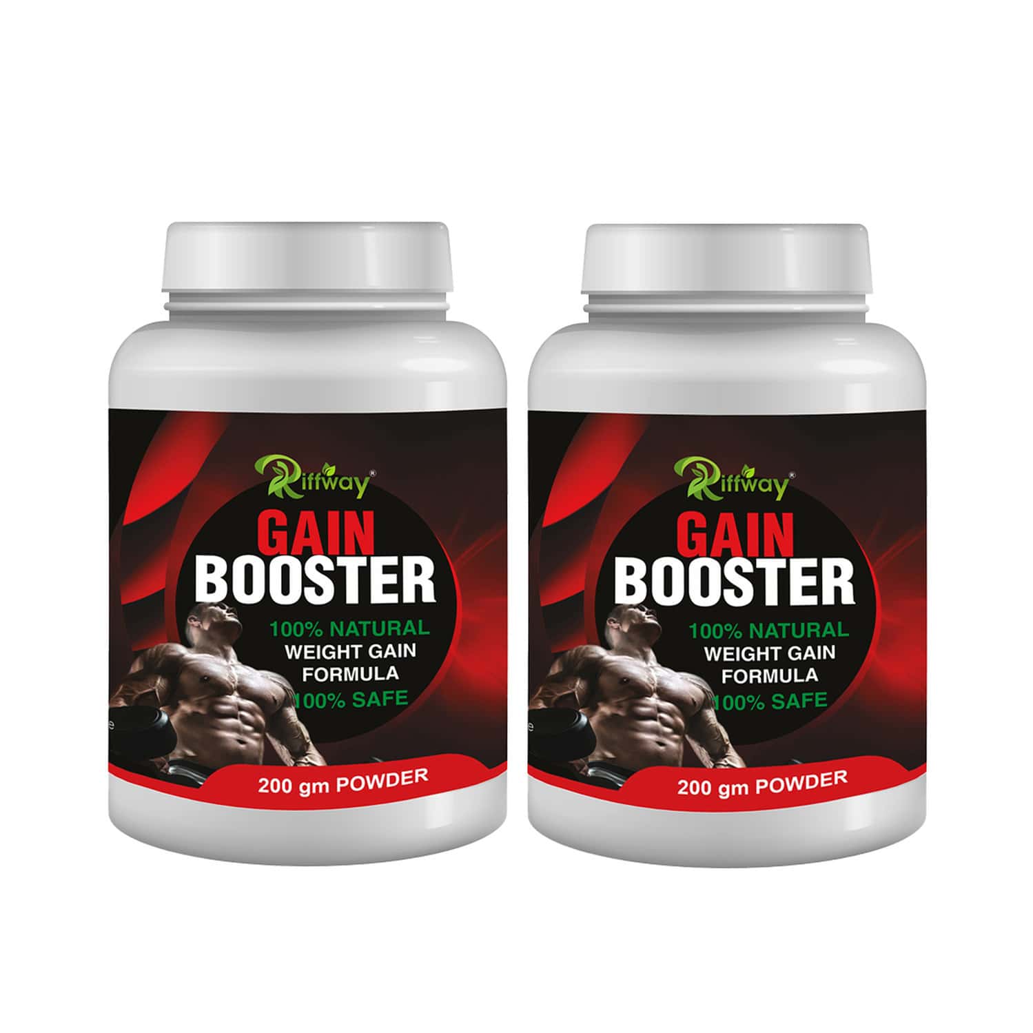 Riffway Gain Booster Weight Gain Powder | Improve Workout Performance 100% Ayurvedic (2x200gm)