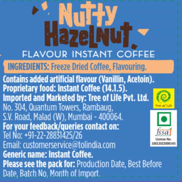 Beanies Flavoured Instant Coffee - Nutty Hazelnut 50G