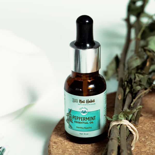 Nat Habit Peppermint Essential Oil For Hair Growth | Itchy Scalp | Dandruff Control 100% Pure - 15Ml