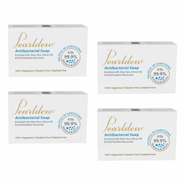Pearldew Antibacterial Sanitizing Soap 75 Gm | Aloe Vera | Paraben Free (Pack Of 4)