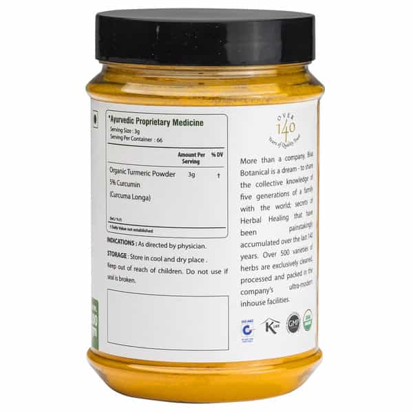 Bixa Botanical Haldi Powder | For Allergy & Infection | Externally Helps To Heal The Wounds(200G)