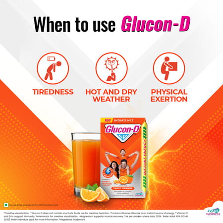 Glucon-D Tangy Orange Flavour Box 1Kg (Free Glocon-D Orange 250 Gm Worth Rs 120)