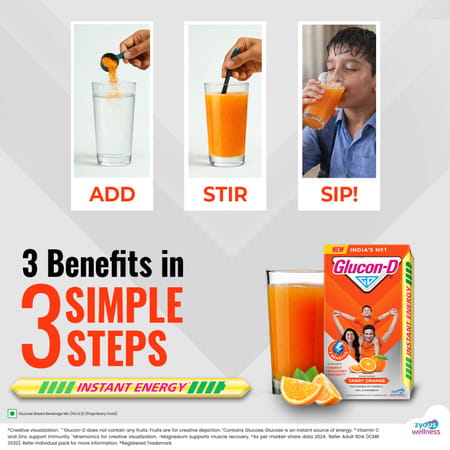 Glucon-D Tangy Orange Flavour Box 1Kg (Free Glocon-D Orange 250 Gm Worth Rs 120)
