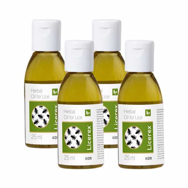 Licerex Oil 25 Ml | Enriched With Sitafal | Mehandi | Kapoor | Nilgiri Oil (Pack Of 4)