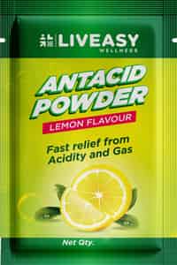 Liveasy Antacid Powder - 5 Gm Sachet - Lemon Flavour