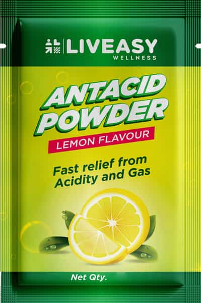 Liveasy Antacid Powder - 5 Gm Sachet - Lemon Flavour