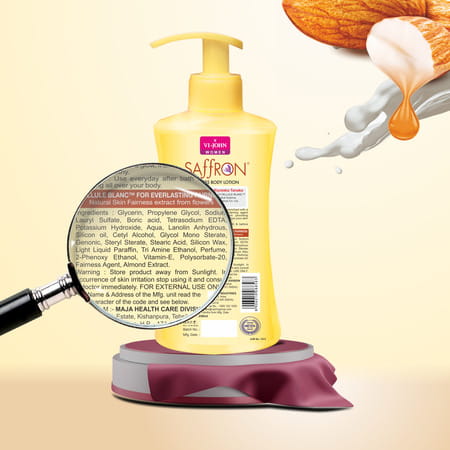 Vi-John Body Lotion Combo - Red Apple|Aloevera|Cocoa Butter|Milk Almond|Rose|Turmeric | 250ml Each