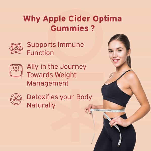 Nutriburst Apple Cider Gummies For Healthy Metabolism & Weight Loss Management (30 Gummy)