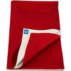 Meemee Cotton Baby Bed Protecting Mat (Maroon | Medium)