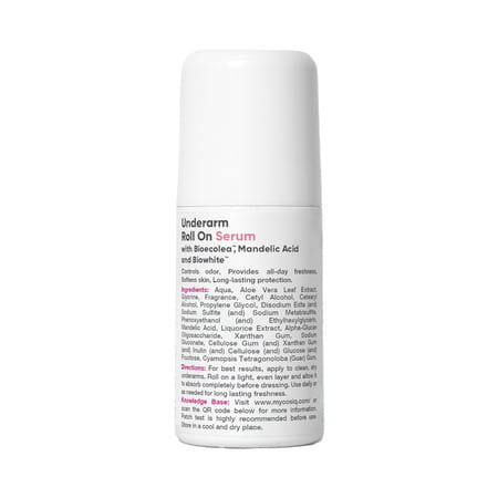 Cos-Iq Brightening Underarm Roll-On Serum For Women | With Bioecolea | Mandelic Acid & Biowhite 40Ml