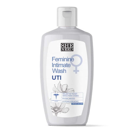 Sheneed Uti Relief Feminine Intimate Wash|Protects Against Uti | Yeast Infection | & Itching |100ml