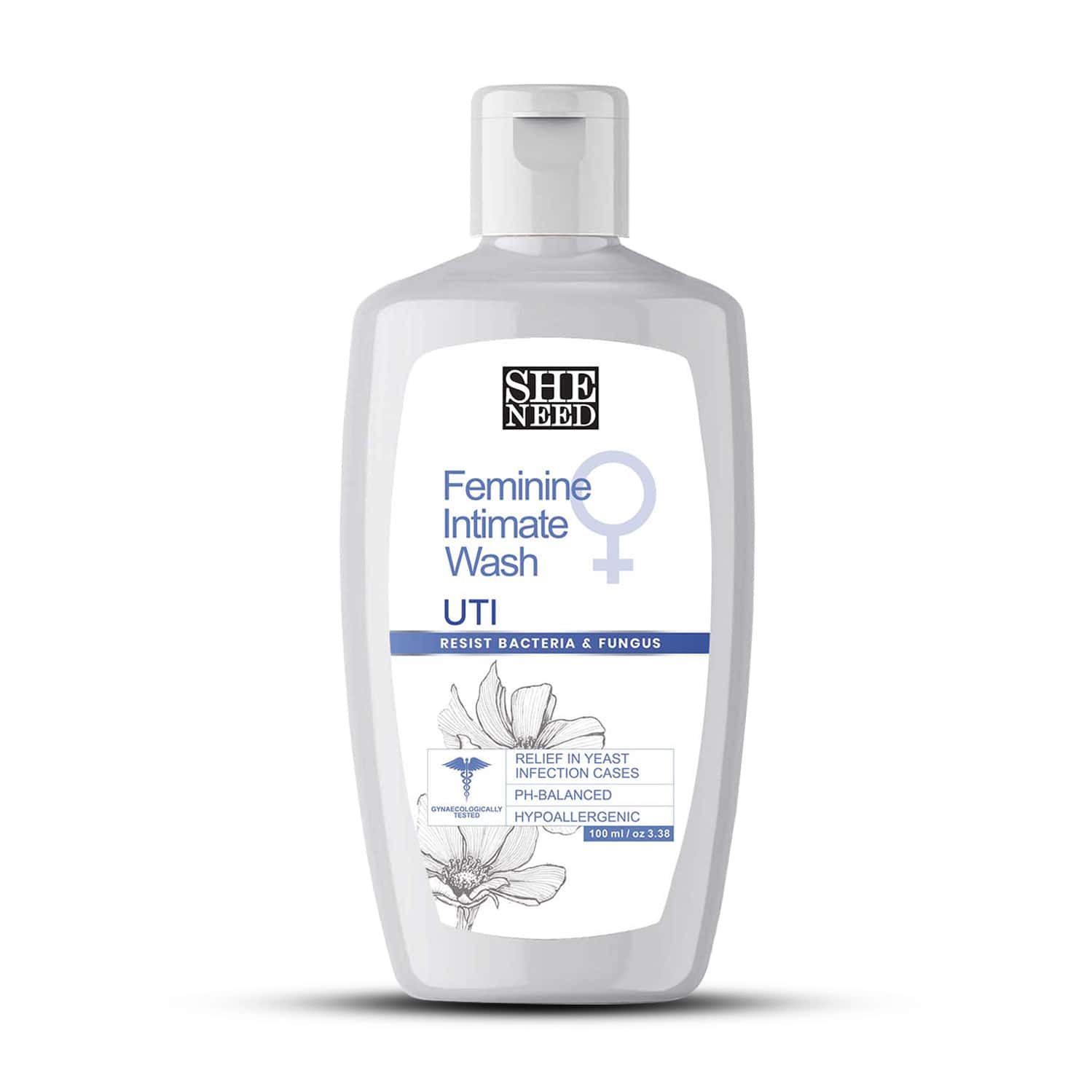 Sheneed Uti Relief Feminine Intimate Wash|protects Against Uti | Yeast Infection | & Itching |100ml
