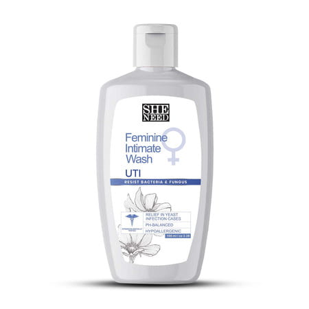 Sheneed Uti Relief Feminine Intimate Wash|Protects Against Uti | Yeast Infection | & Itching |100ml