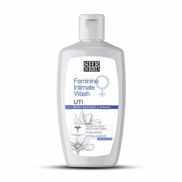 Sheneed Uti Relief Feminine Intimate Wash|Protects Against Uti | Yeast Infection | & Itching |100Ml