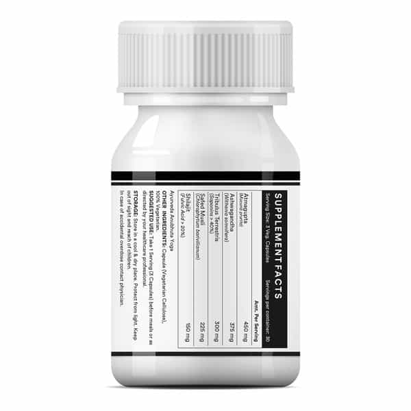 Inlife Shilajit With Safed Musli | Ashwagandha | Tribulus (Gokshura) Veg Capsules | Men & Women 90N