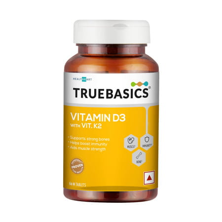 Truebasics Vitamin D3 With Vitamin K2 (60 Tablets)