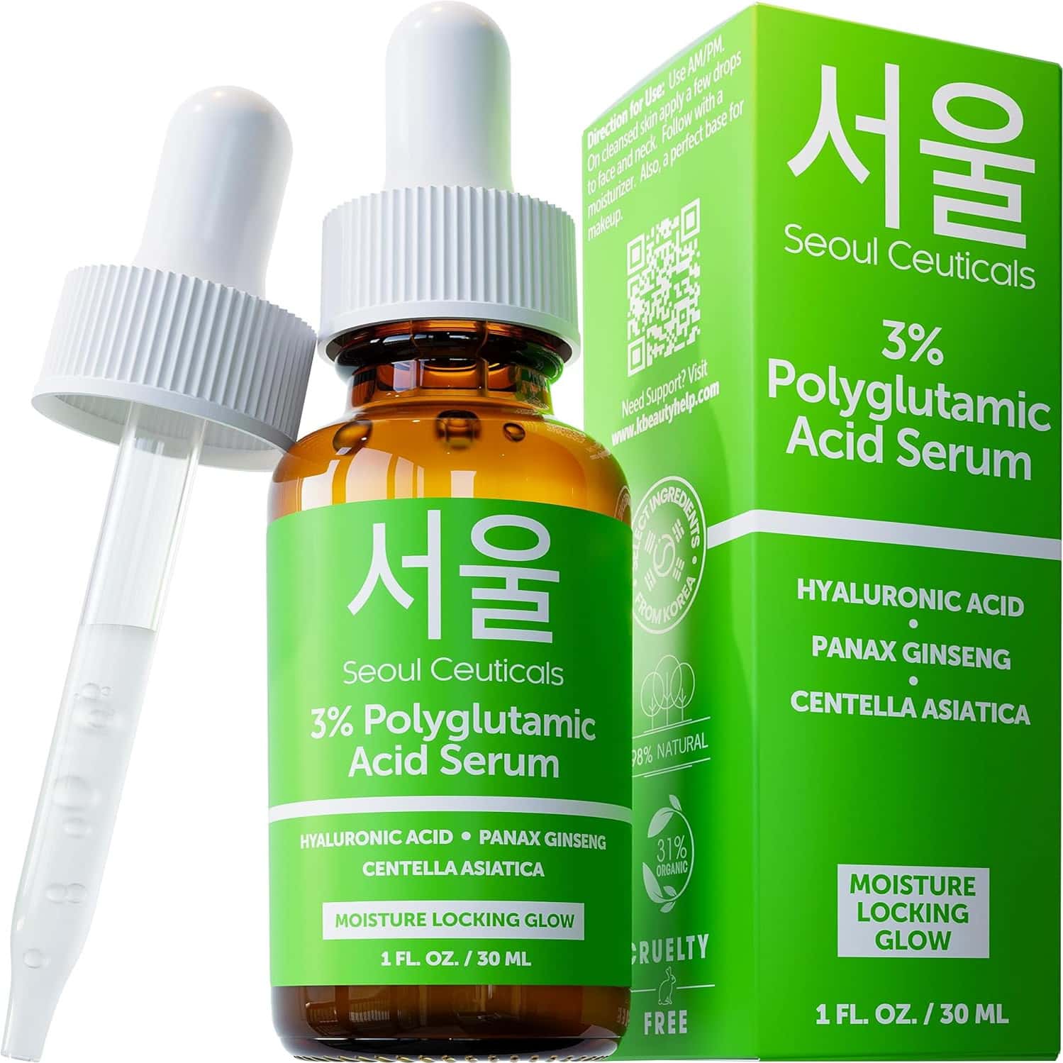 Seoul Ceuticals 3% Polyglutamic Acid Serum 30 Ml