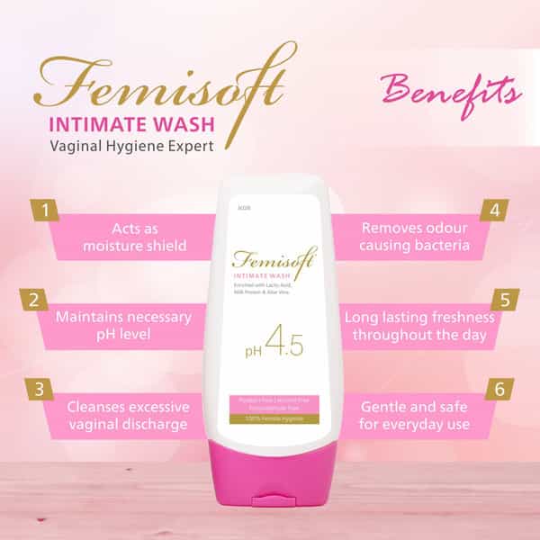 Femisoft Intimate Wash 100 Ml | With Aloe & Red Berry | Alcohol Free (Pack Of 1)