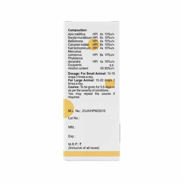 Bakson Homoeopathy V6 Drops | Inflammation |For Veterinary Use | 30 Ml